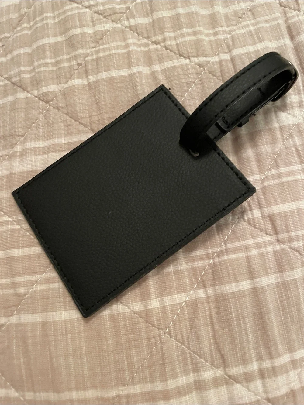 Black Leather Luggage Tag for luggage